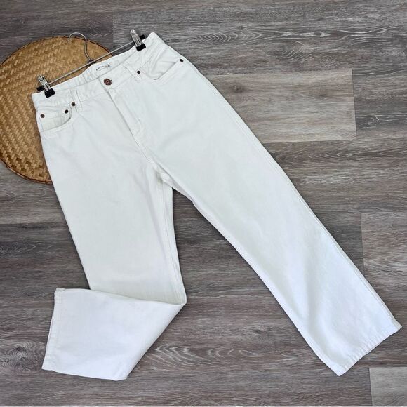 Avev les filles white straight leg high rise jeans women’s size 28 - Picture 2 of 10